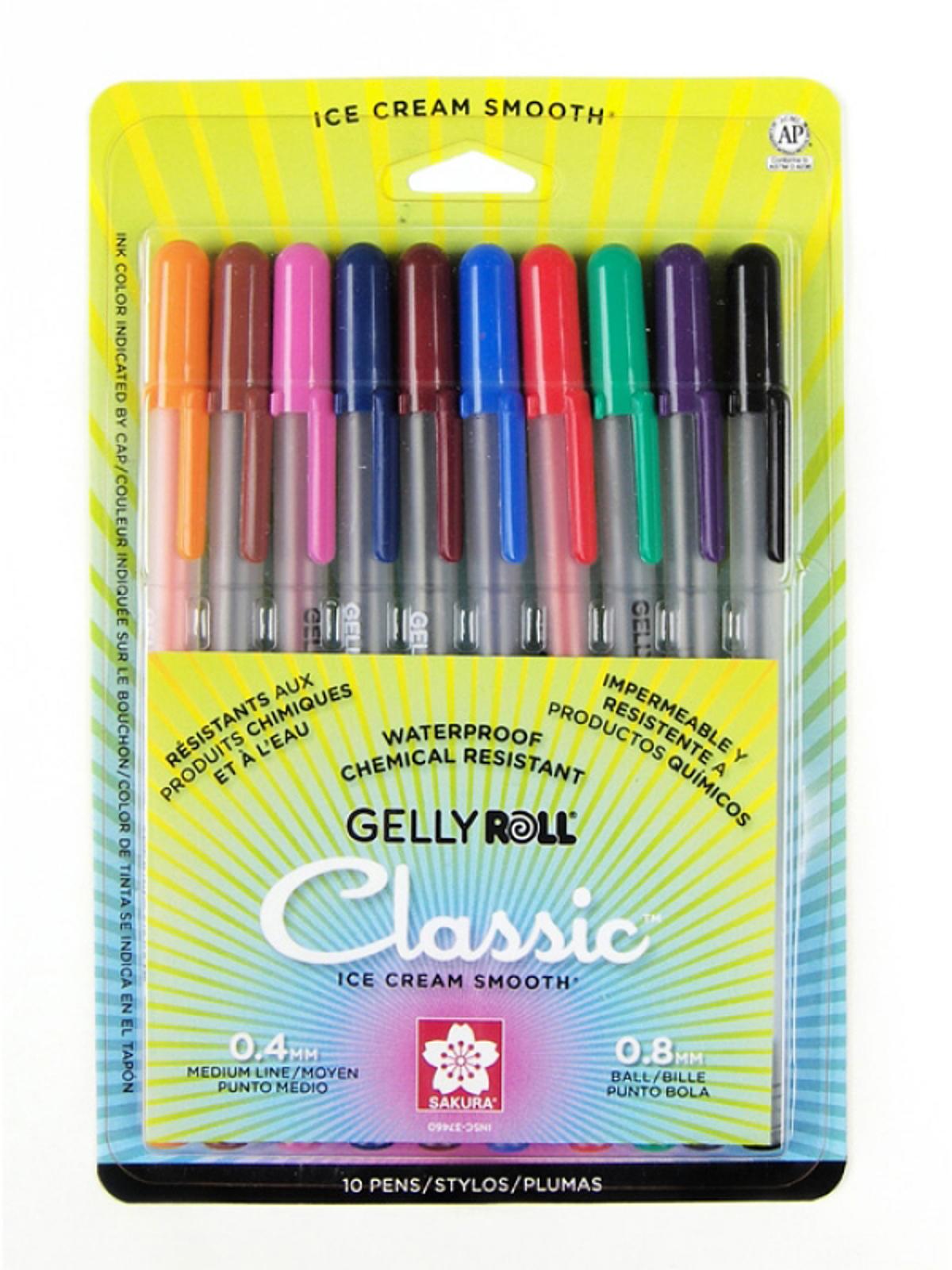 Gelly Roll Classic Pens Sets 08 Medium White Set Of 6