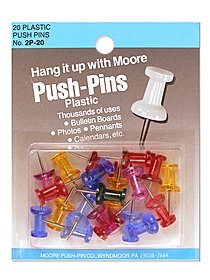 Push Pins red plastic pack of 100