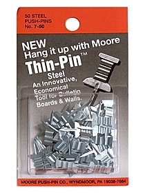 Thin-Pin Push Pins pack of 50