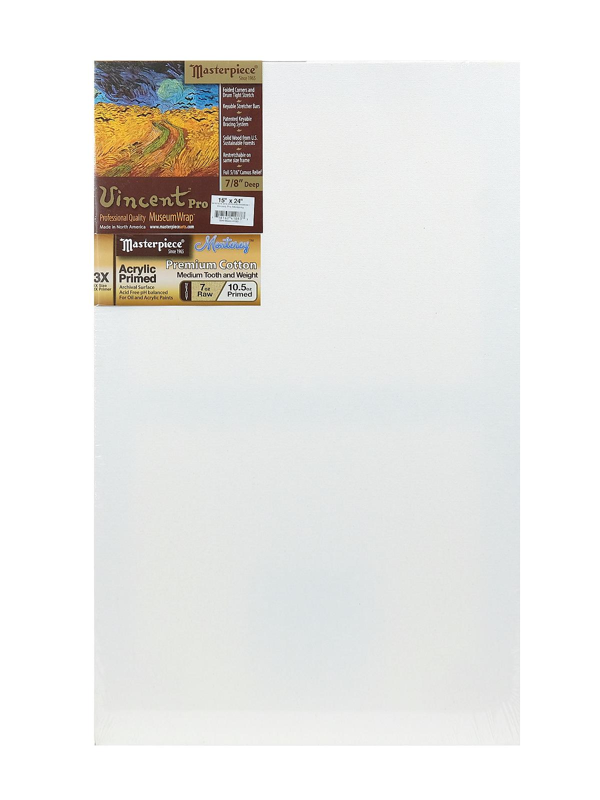 Vincent Pro Stretched Cotton Canvas Golden Rectangle 15 In. X 24 In. Each