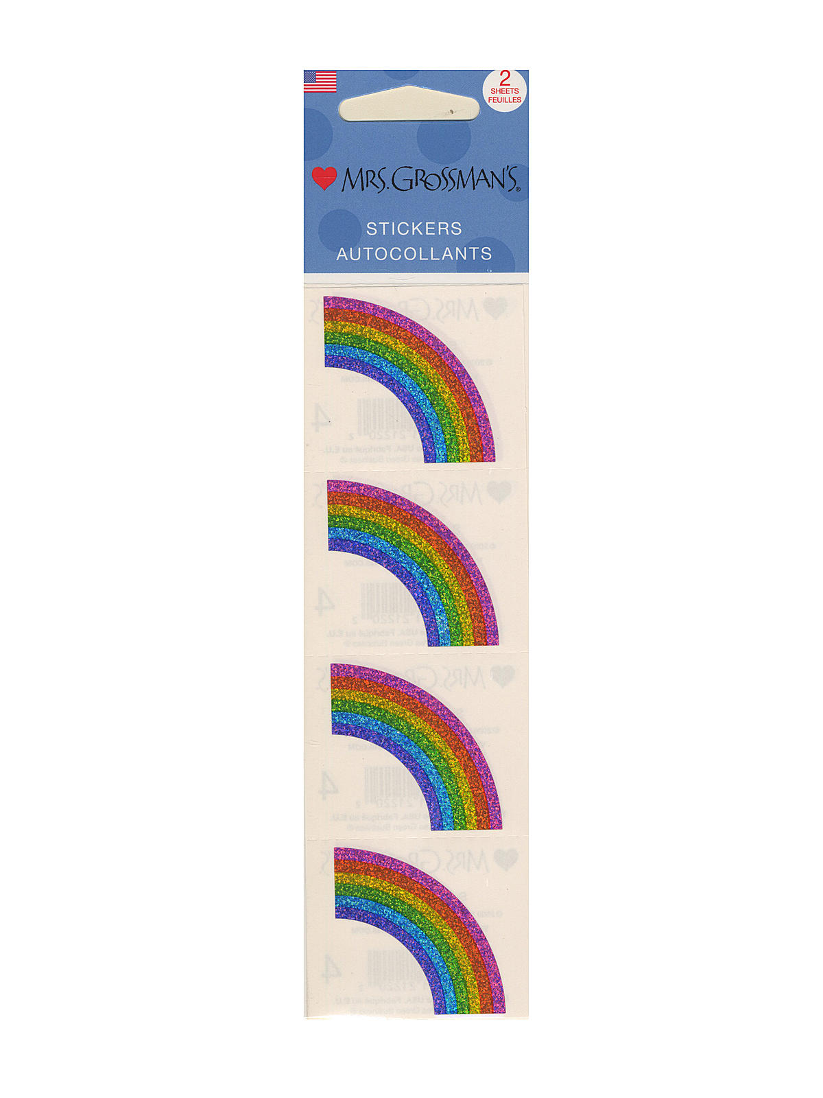 Regular Sticker Packs Sparkle Rainbow 2 Sheets