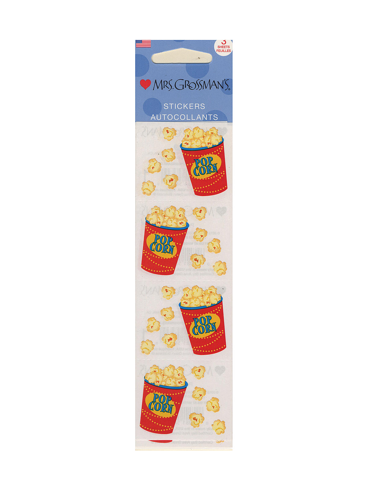Regular Sticker Packs Standard Popcorn 3 Sheets