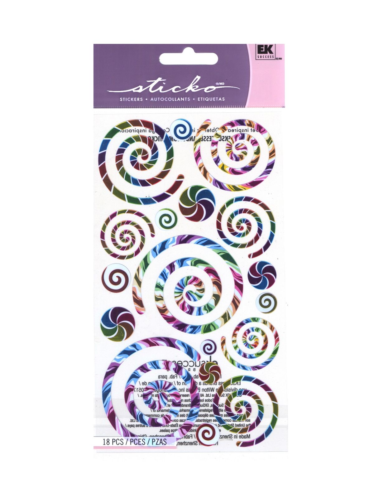 Classic Stickers Swirls & Twirls 18 Pieces