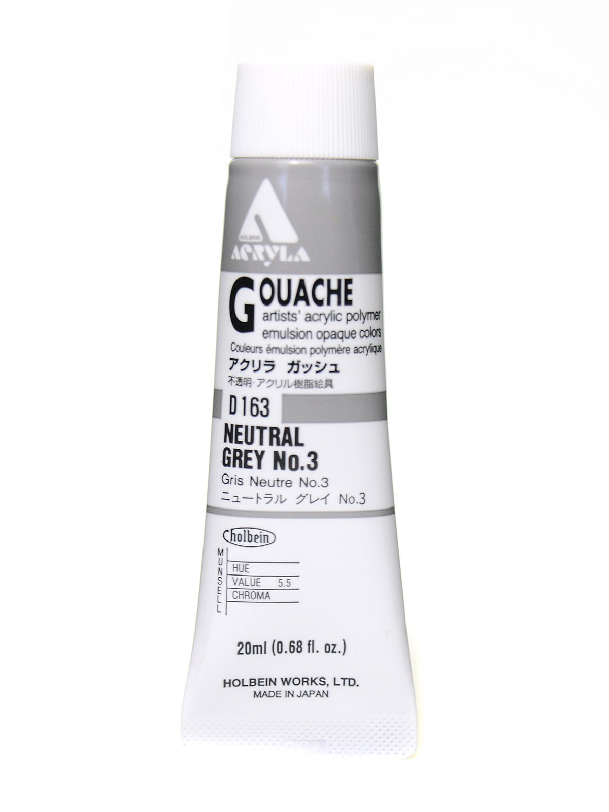Acryla Gouache 20 Ml Neutral Grey #3