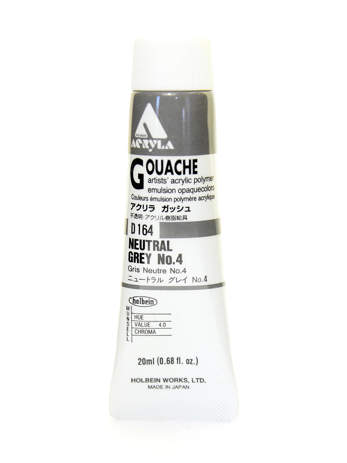 Acryla Gouache 20 Ml Neutral Grey #4