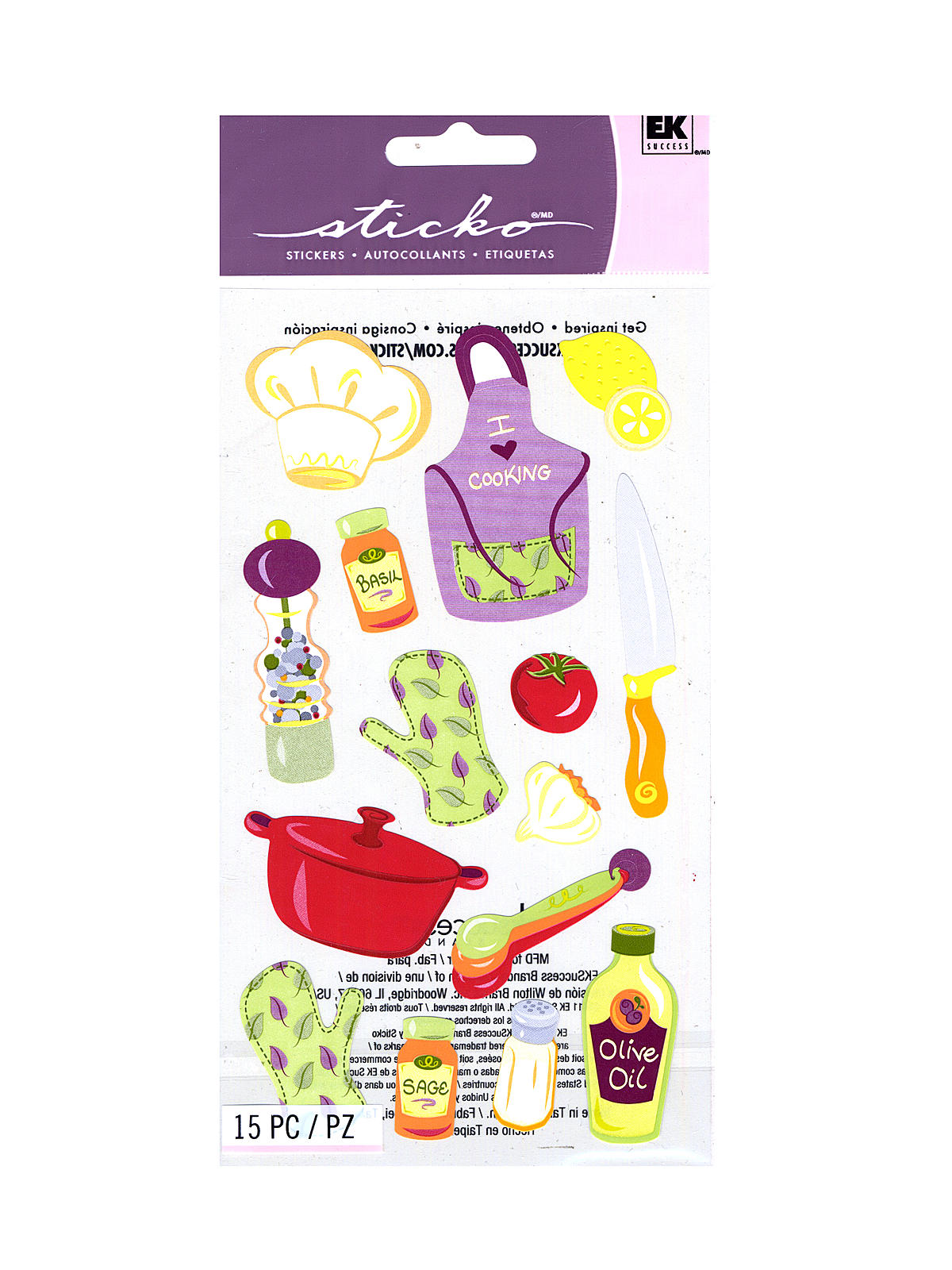 Classic Stickers Cooking 15 Pieces