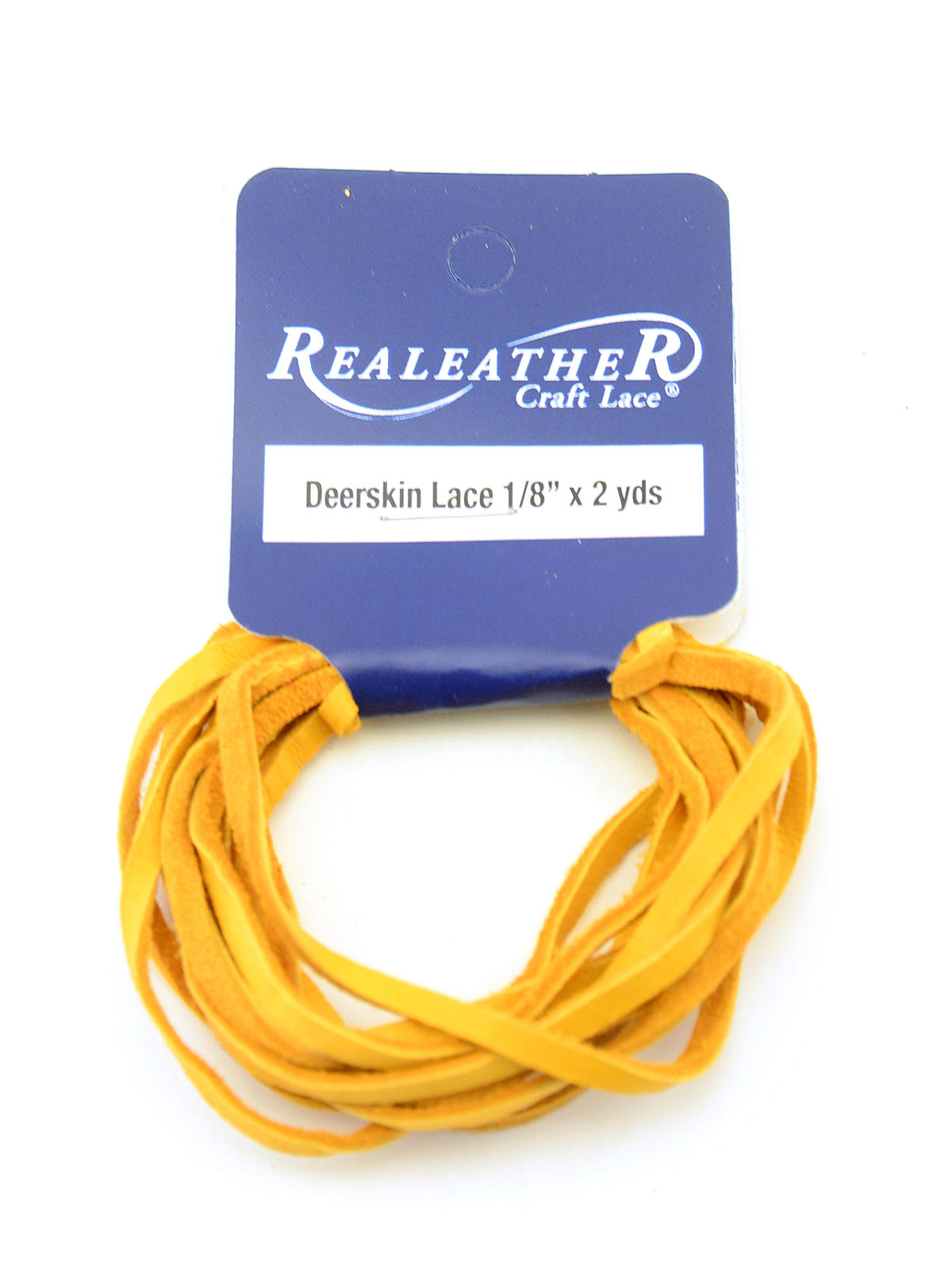 Realeather Deerskin Lace Gold 1 8 In. X 2 Yds. Hank