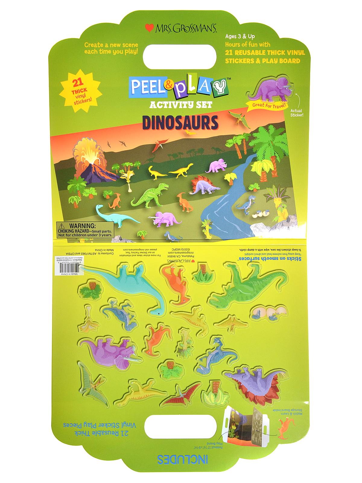 Peel And Play Activity Sets Dinosaurs 21 Pieces