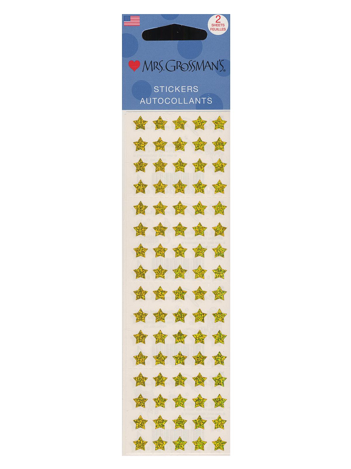 Regular Sticker Packs Sparkle Gold Micro Stars 2 Sheets