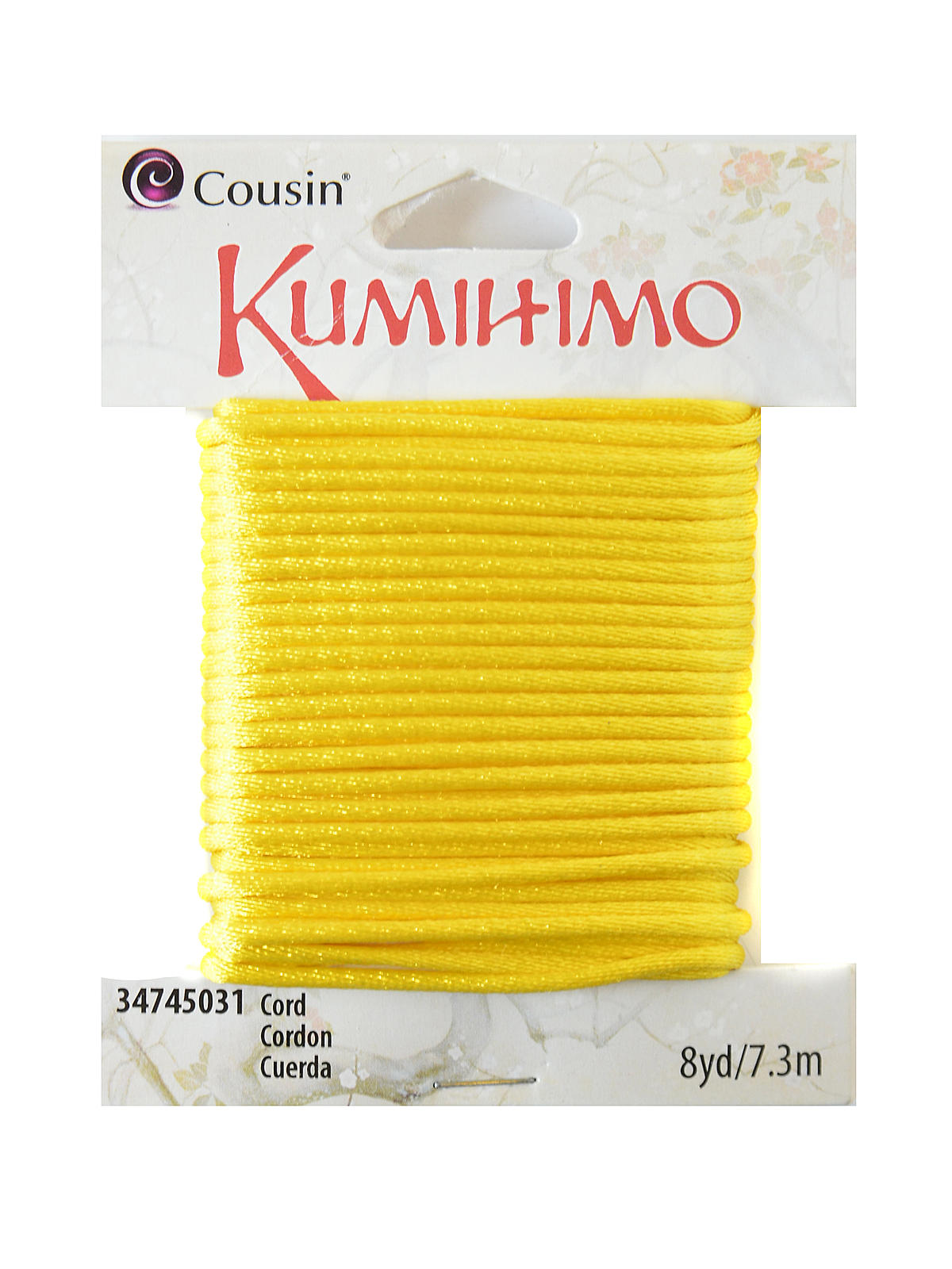 Kumihimo Cord 1.5 Mm X 8 Yds. Yellow