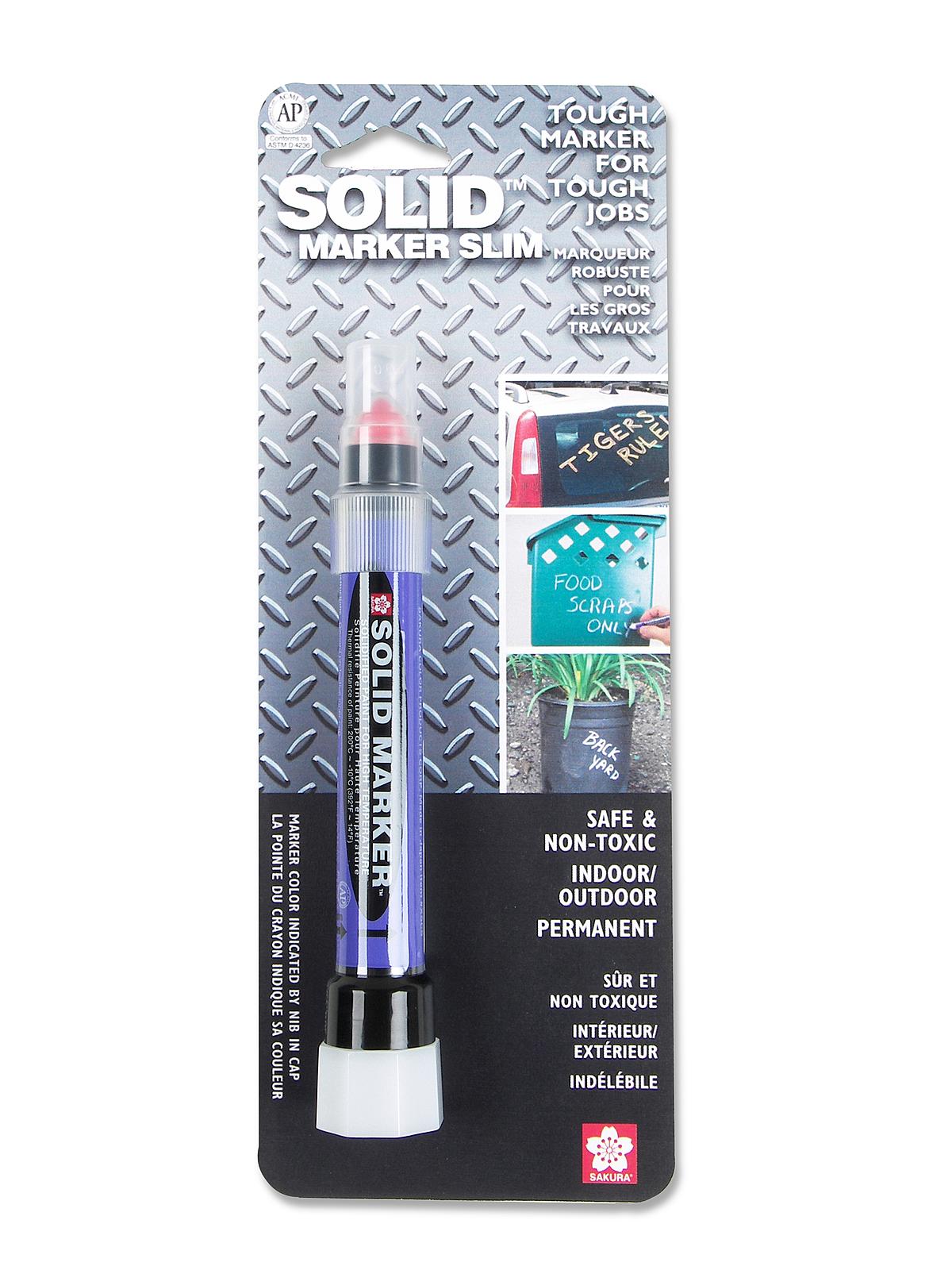 Solid Markers Slim Red