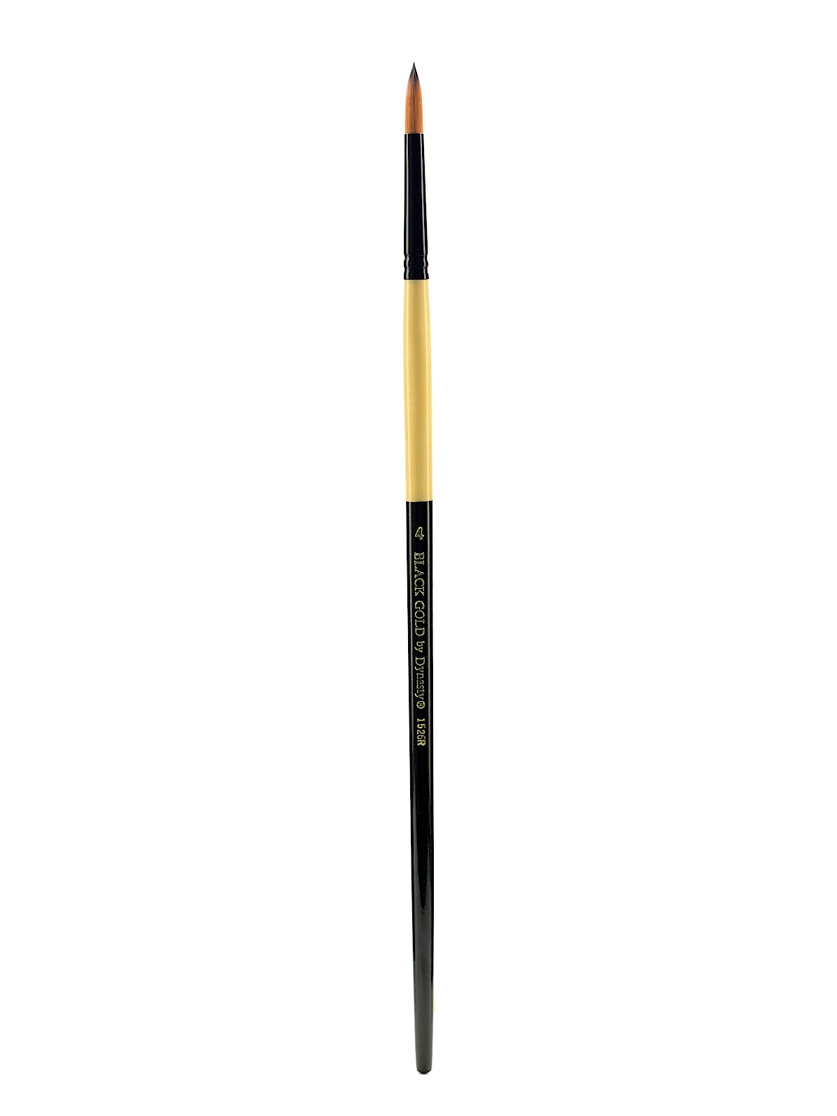 Black Gold Series Long Handled Synthetic Brushes 4 Round 1526r