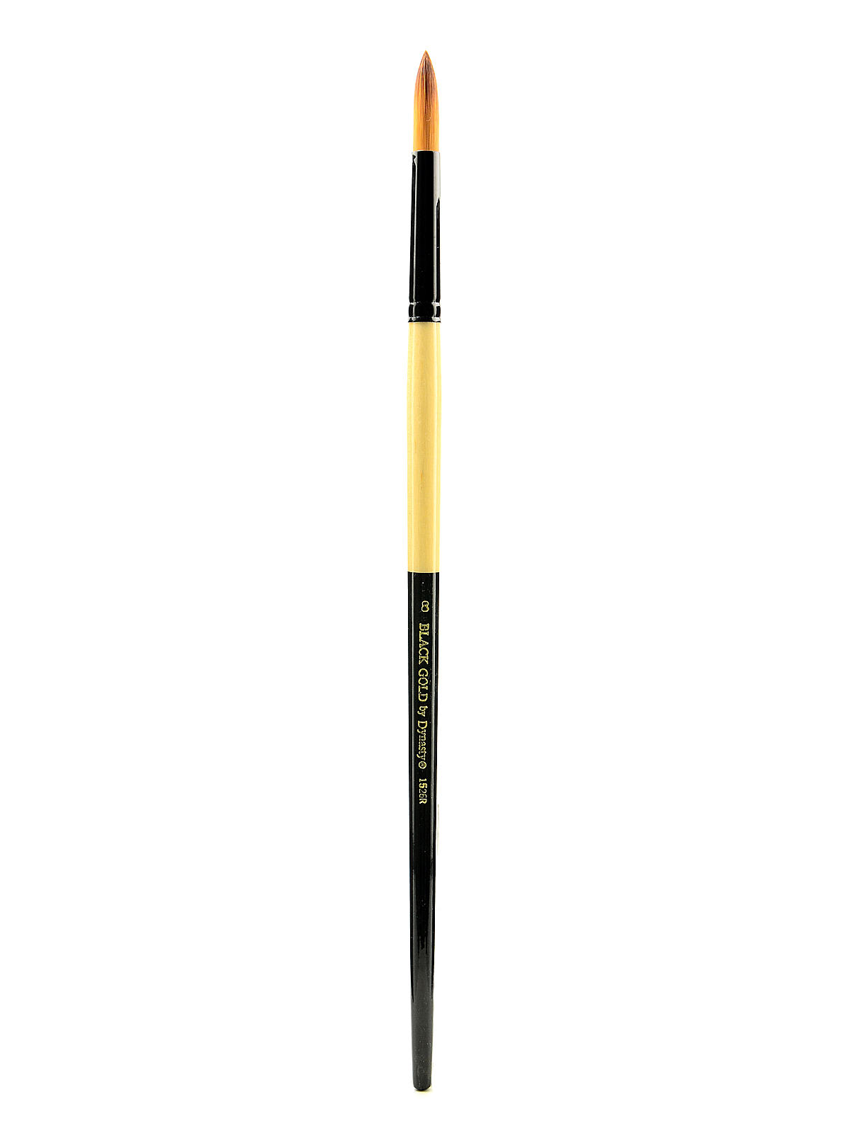 Black Gold Series Long Handled Synthetic Brushes 8 Round 1526R