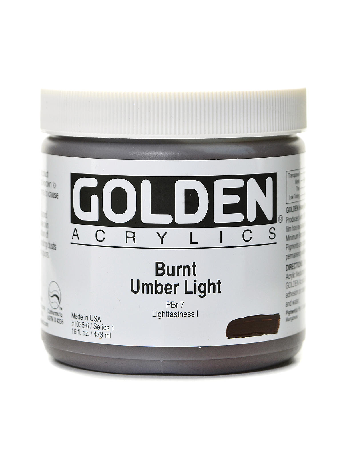 Heavy Body Acrylics Burnt Umber Light 16 Oz.