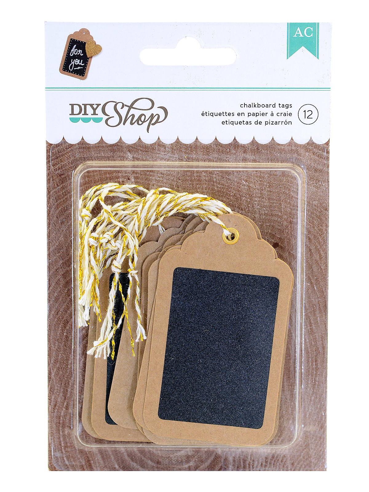 Diy Shop 2 Kraft With Chalkboard Tags Pack Of 12