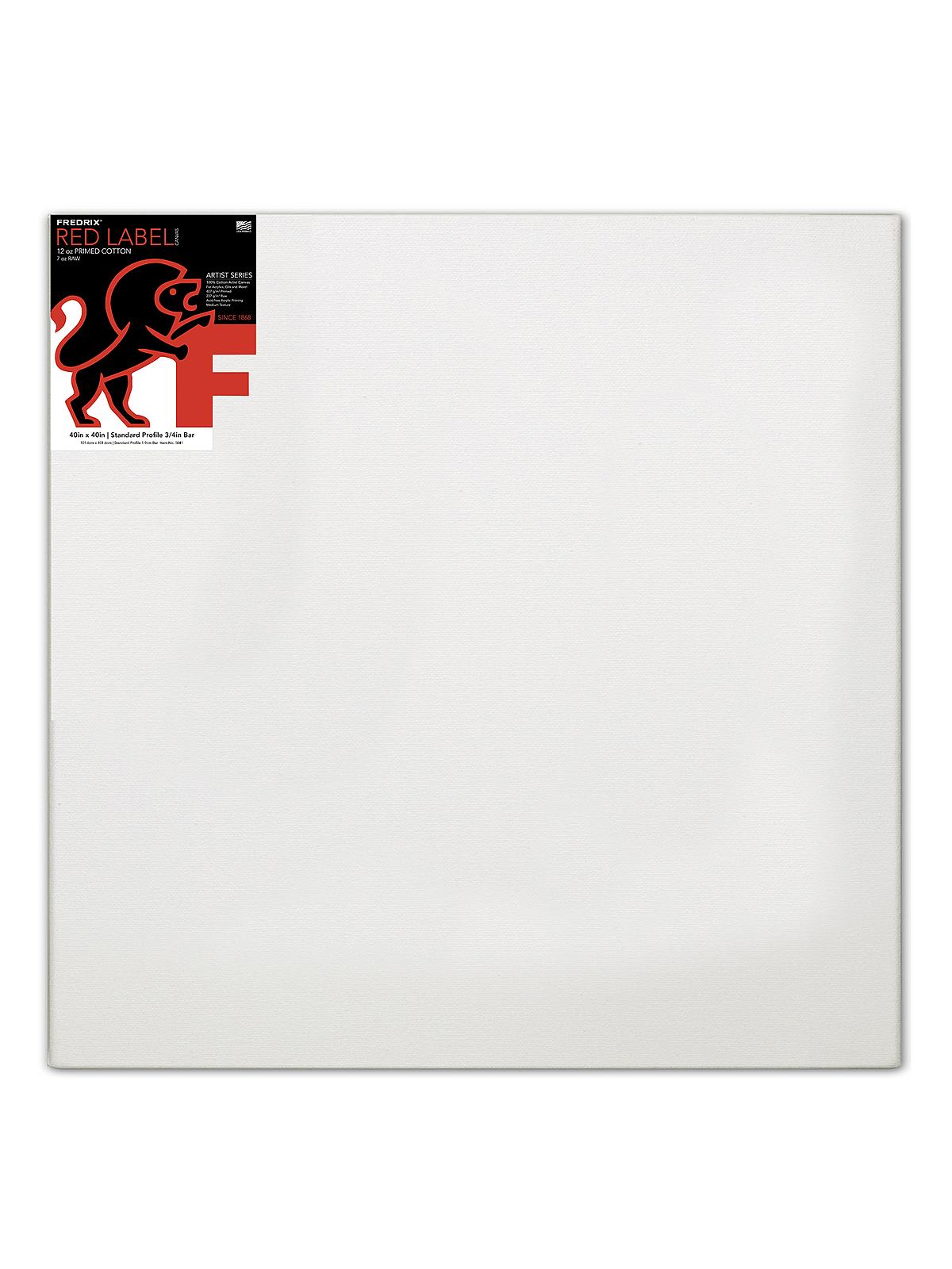 Red Label Standard Stretched Cotton Canvas 40 In. X 40 In. Each