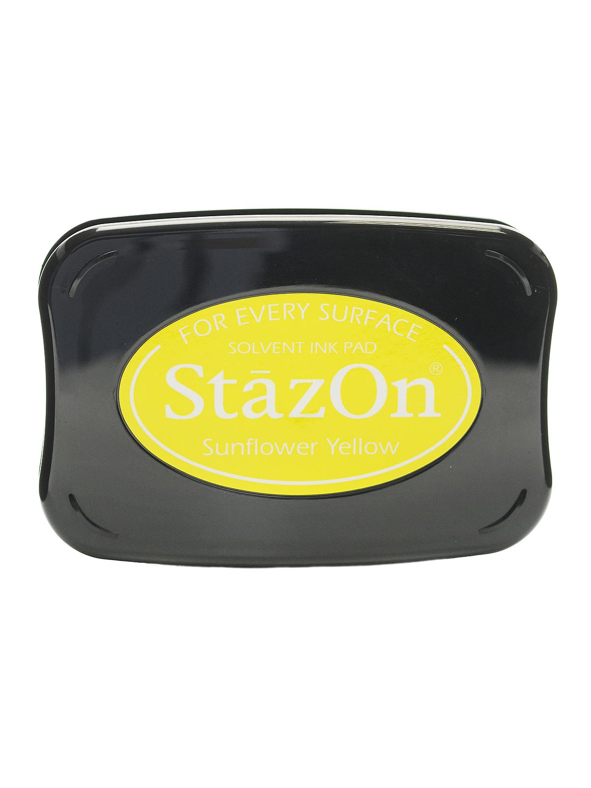 Stazon Solvent Ink Sunflower Yellow 3.75 In. X 2.625 In. Full-size Pad
