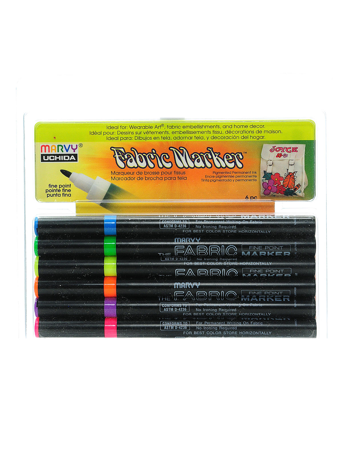 Fabric Markers Sets Fluorescent Set Of 6