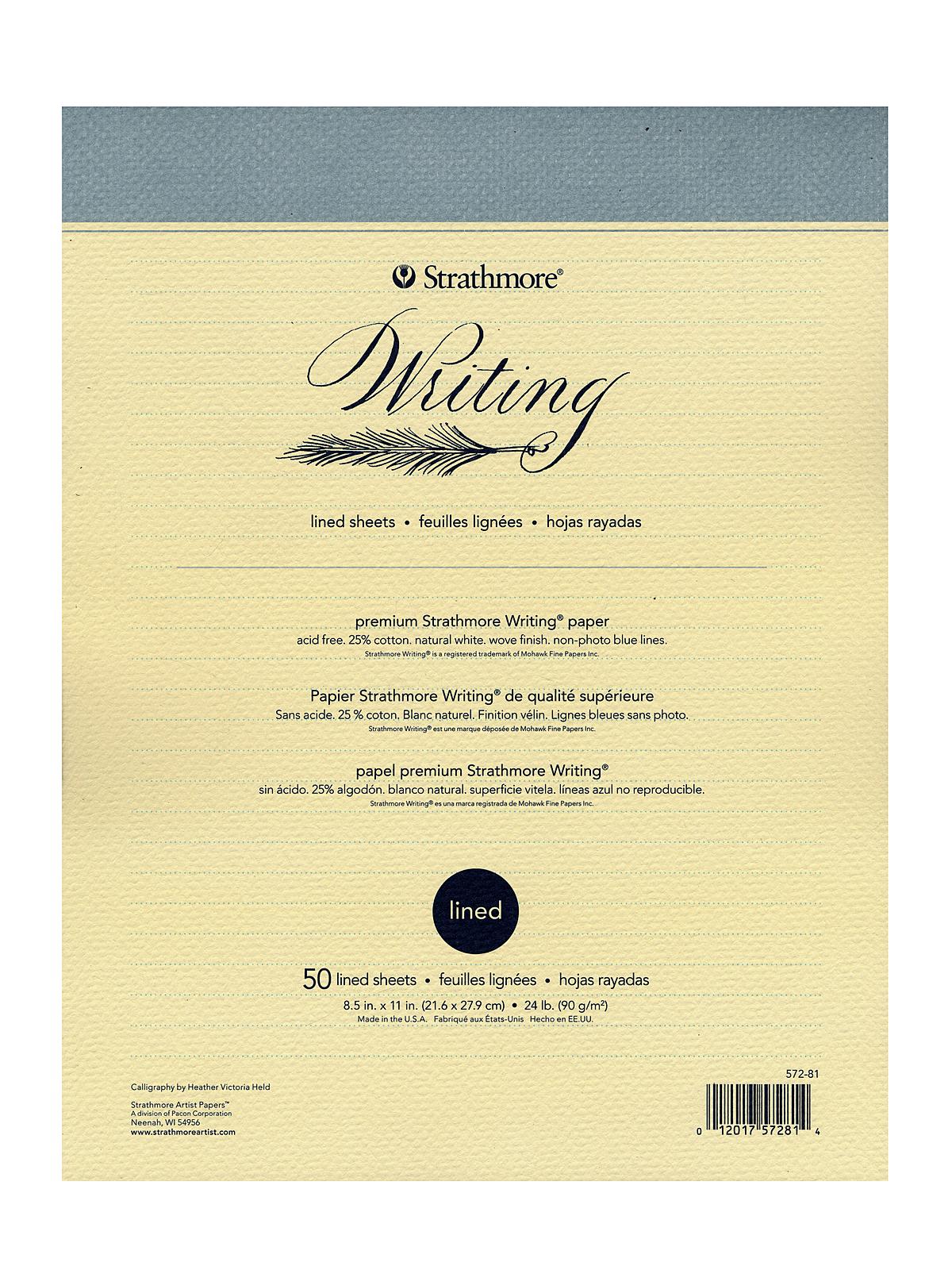 Writing Lined Pads 8.5 In. X 11 In. 50 Sheets