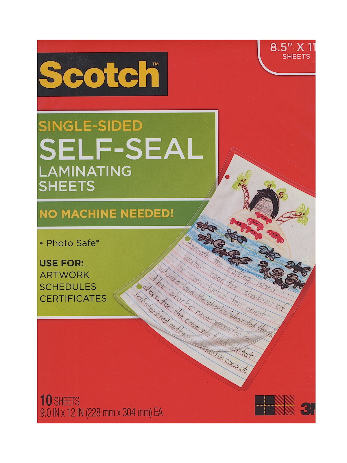 Self-sealing Laminating Sheets 8 1 2 In. X 11 In. Gloss Pack Of 10