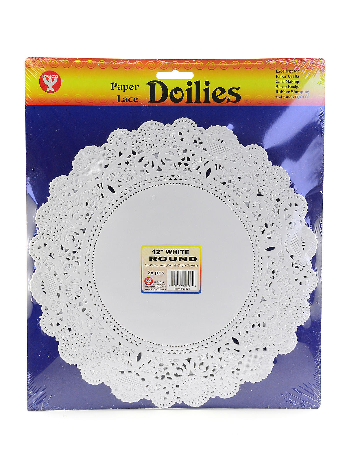 Lace Paper Doilies 12 In. Round White Pack Of 36