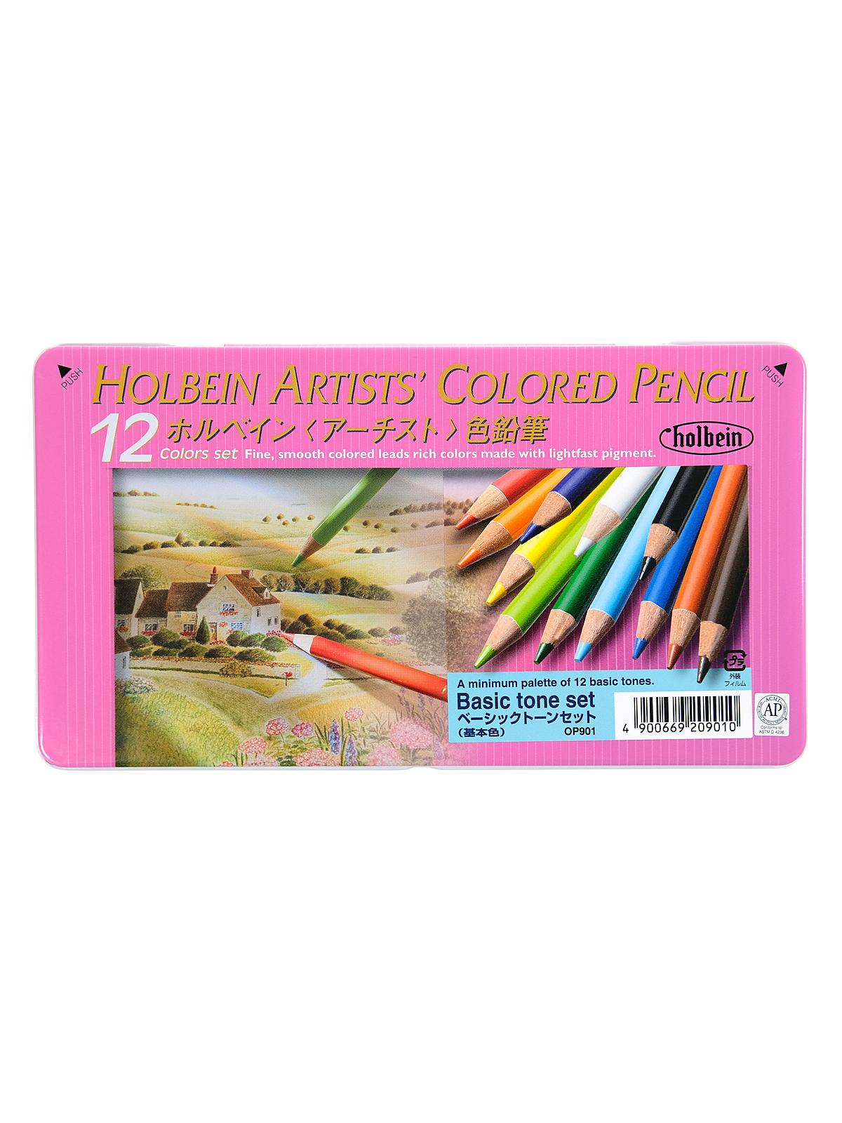 Colored Pencil Sets Set Of 12 Basic Tone