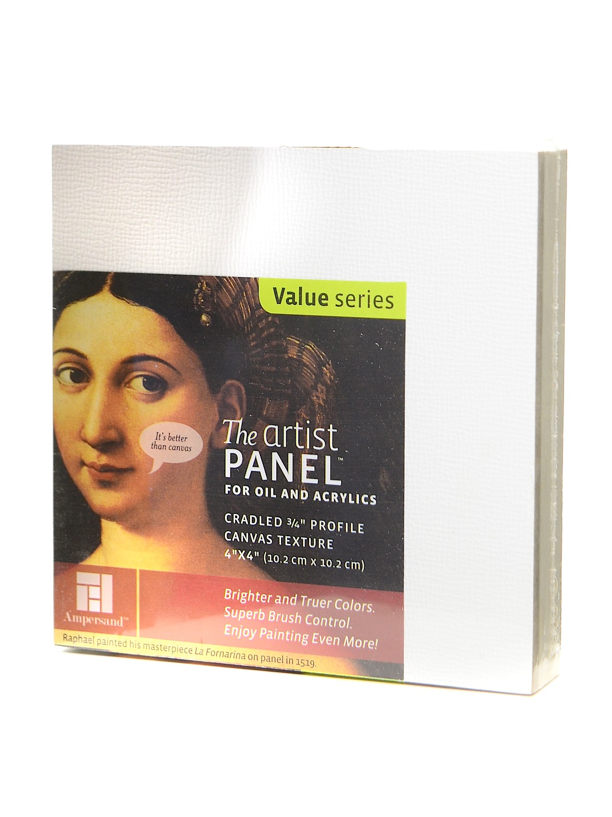 The Artist Panel Canvas Texture Cradled Profile 4 In. X 4 In. 3 4 In.