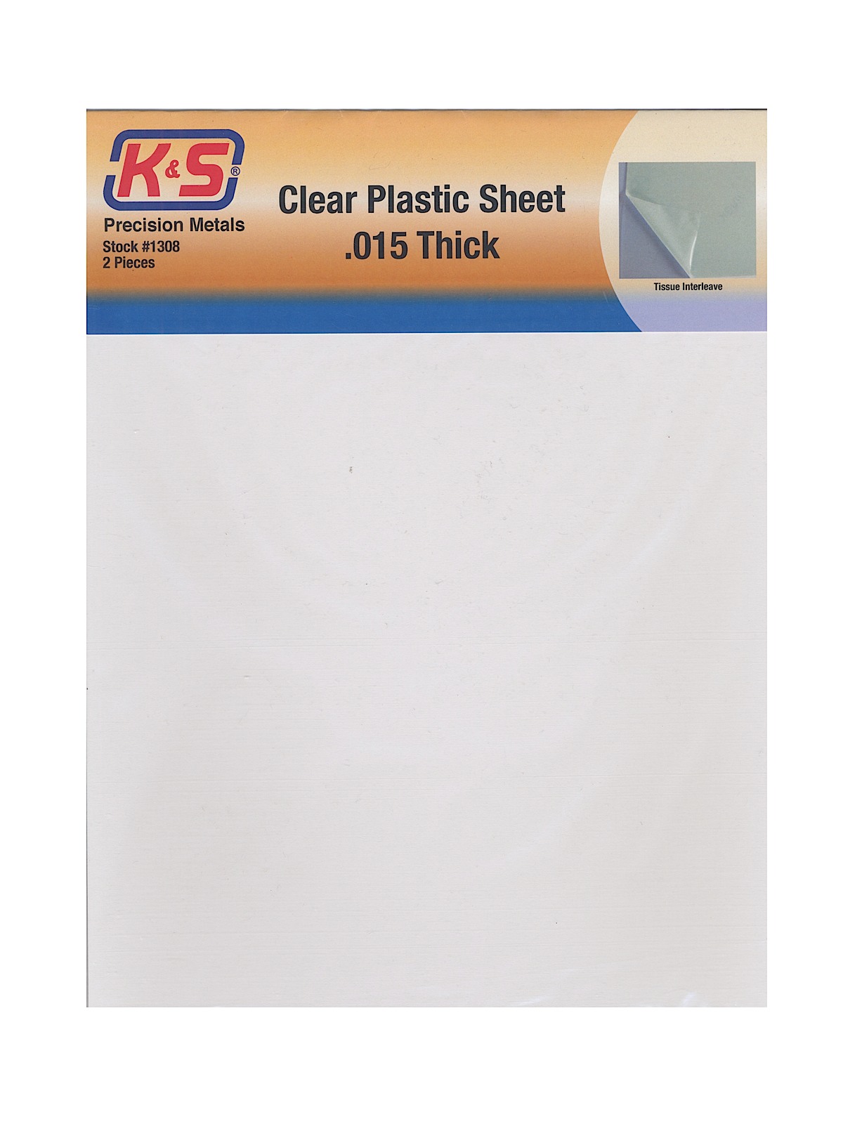 Clear Plastic Sheets 0.015 In. Pack Of 2 8.5 In. X 11 In.