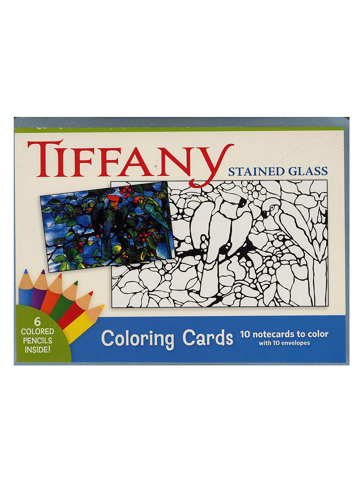 Coloring Cards Tiffany Stained Glass