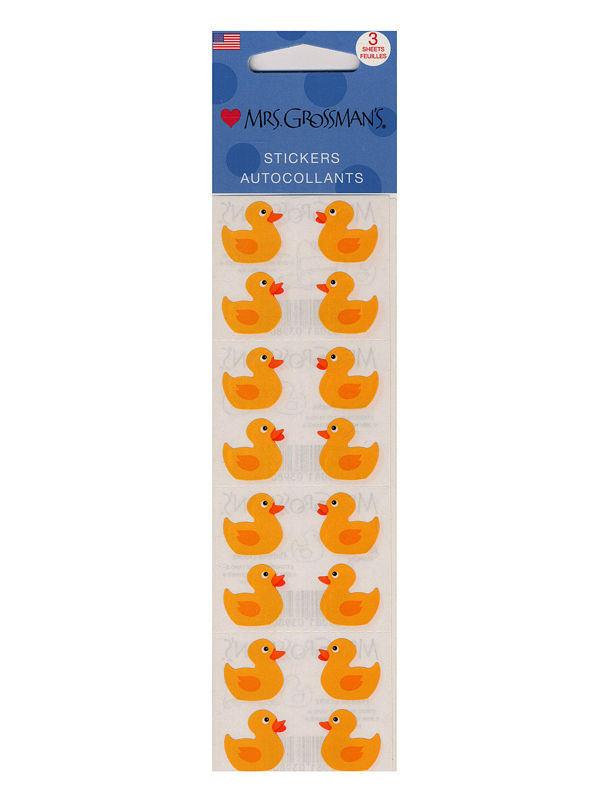 Regular Sticker Packs Standard Rubber Ducks 3 Sheets