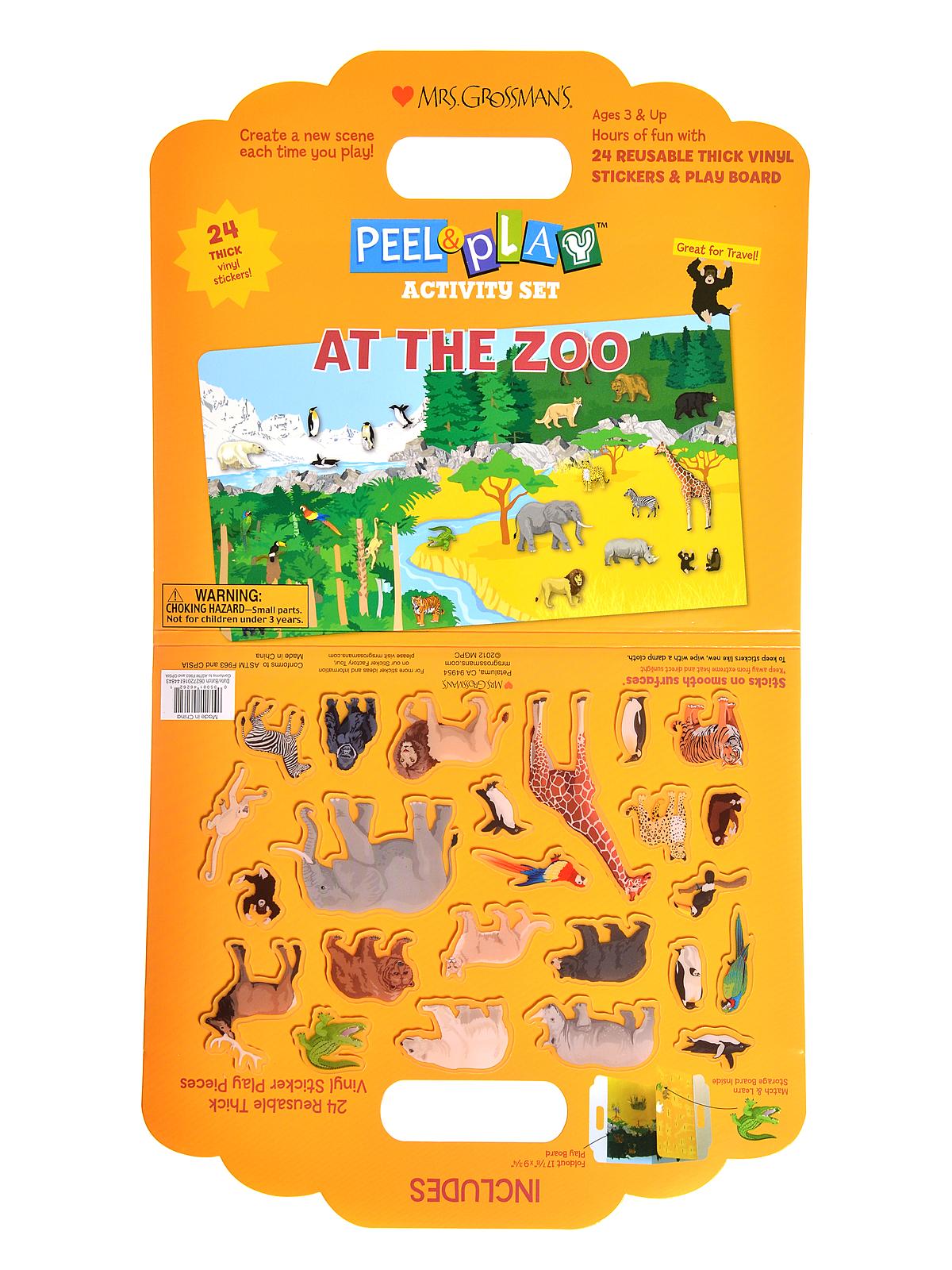 Peel And Play Activity Sets At The Zoo 24 Pieces
