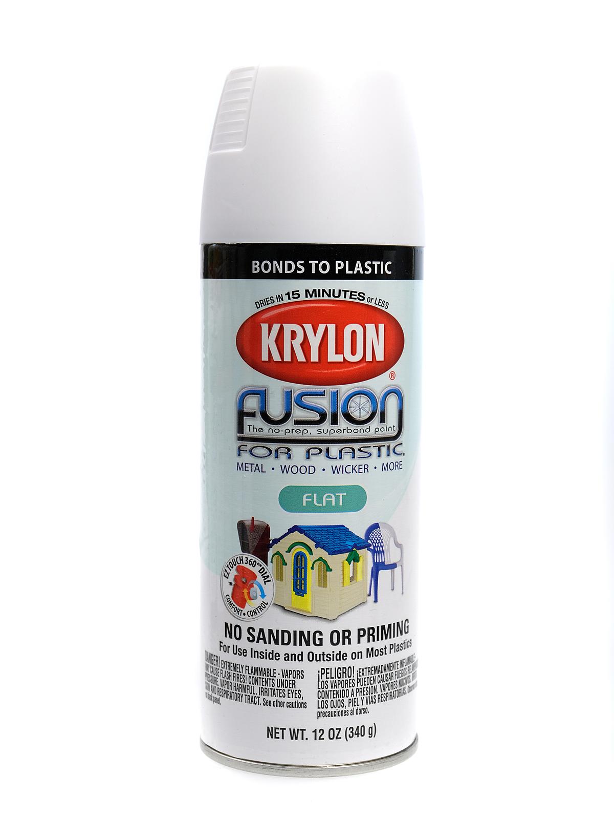 Fusion Spray Paint For Plastic White Flat