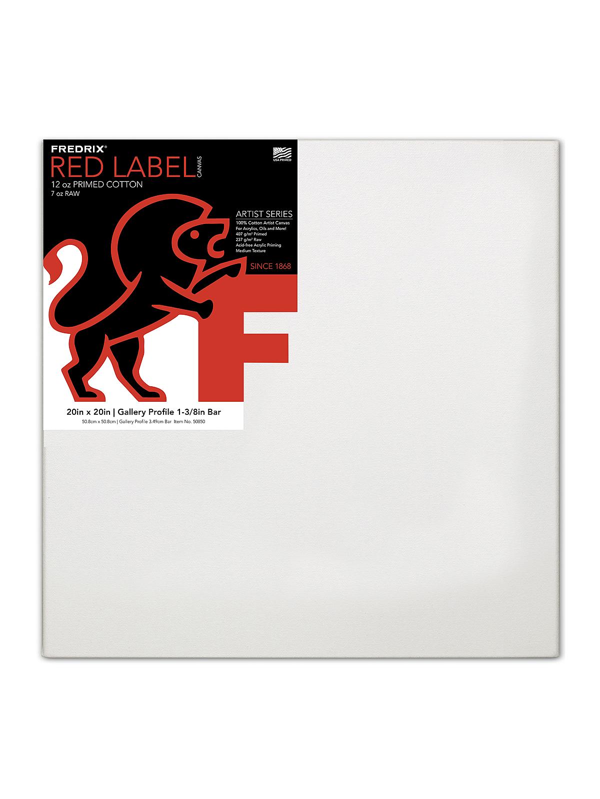 Red Label Gallerywrap Stretched Canvas 20 In. X 20 In. Each