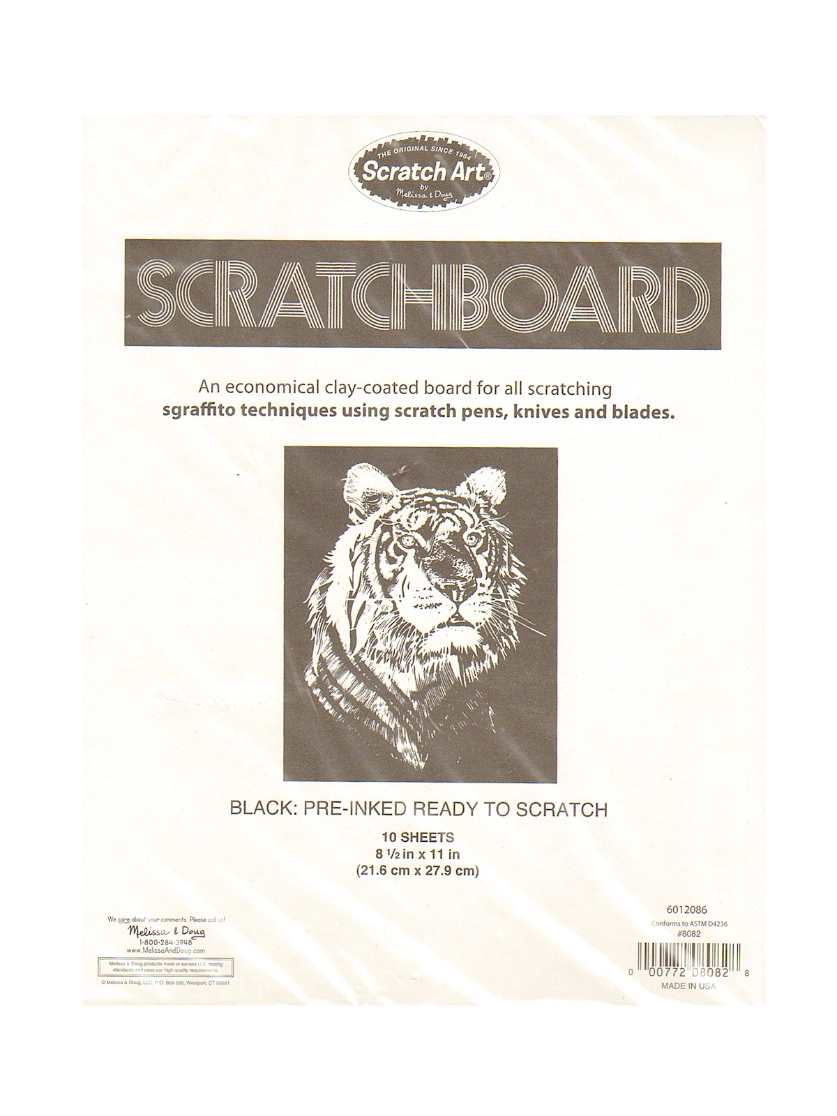 Black Coated Scratchboards 8 1 2 In. X 11 In. Pack Of 10