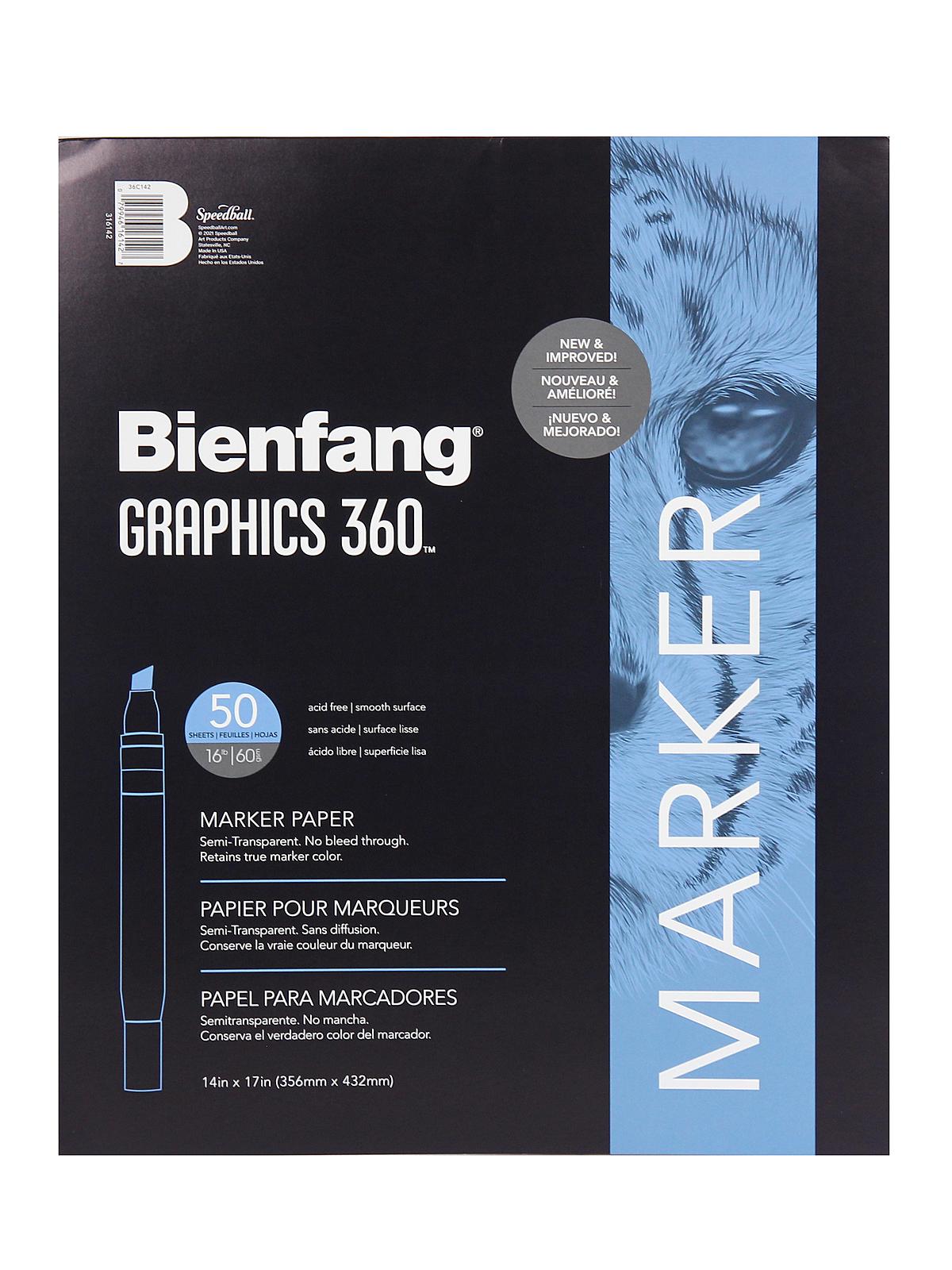 Graphics 360 100% Rag Translucent Marker Paper 14 In. X 17 In. Pad Of 50
