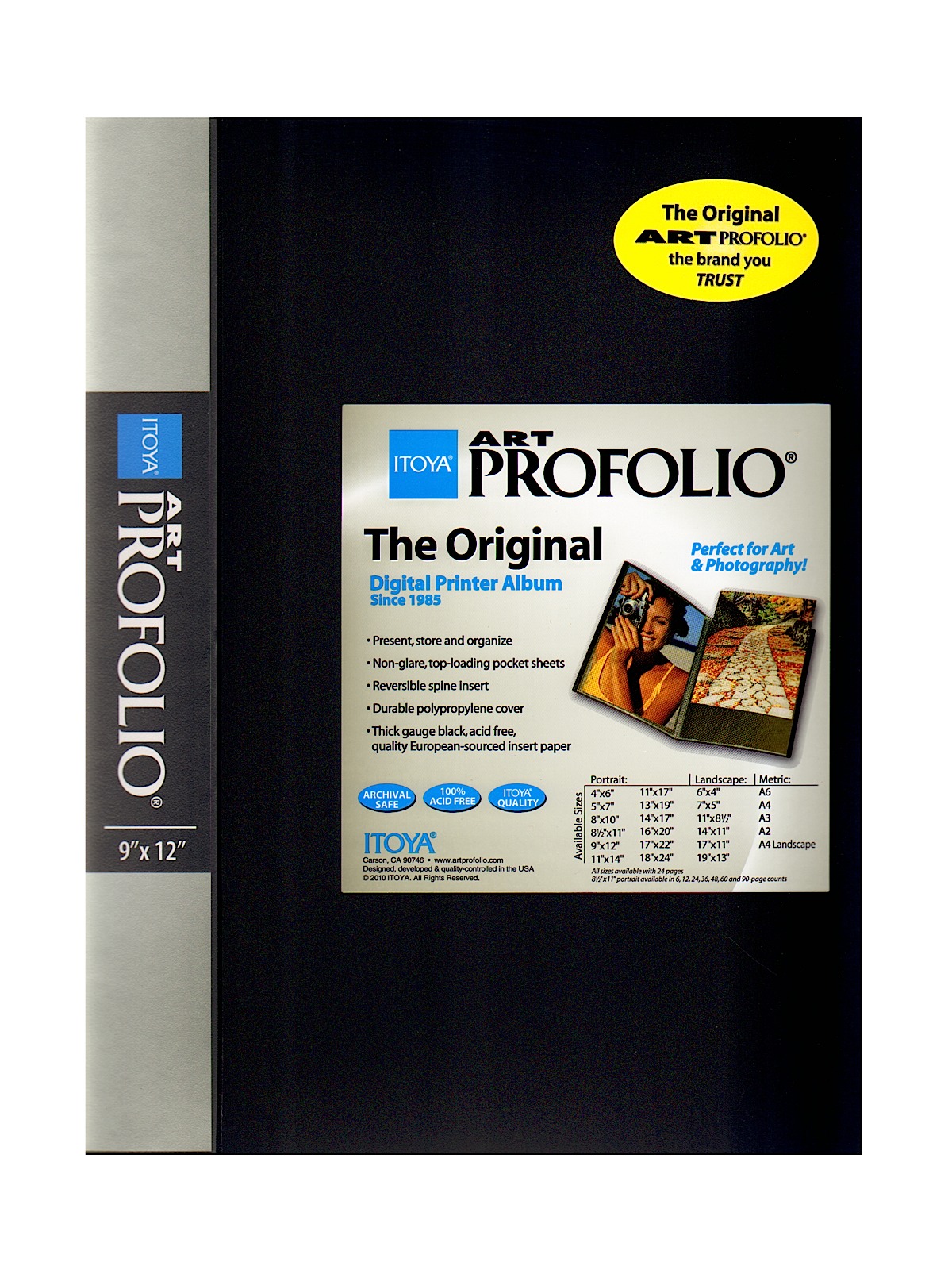 Art Profolio Storage & Display Book 9 In. X 12 In. 24
