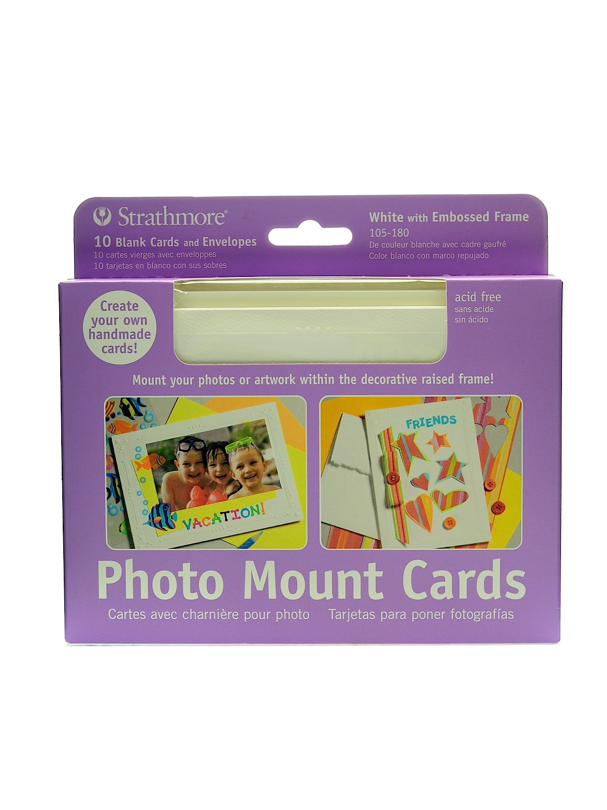 Photo Mount Greeting Cards White Pack Of 10
