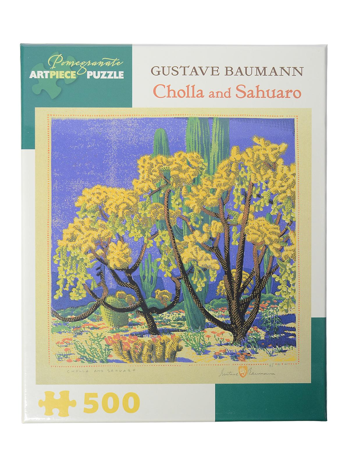 500-piece Jigsaw Puzzles Gustave Baumann: Cholla And Sahuaro