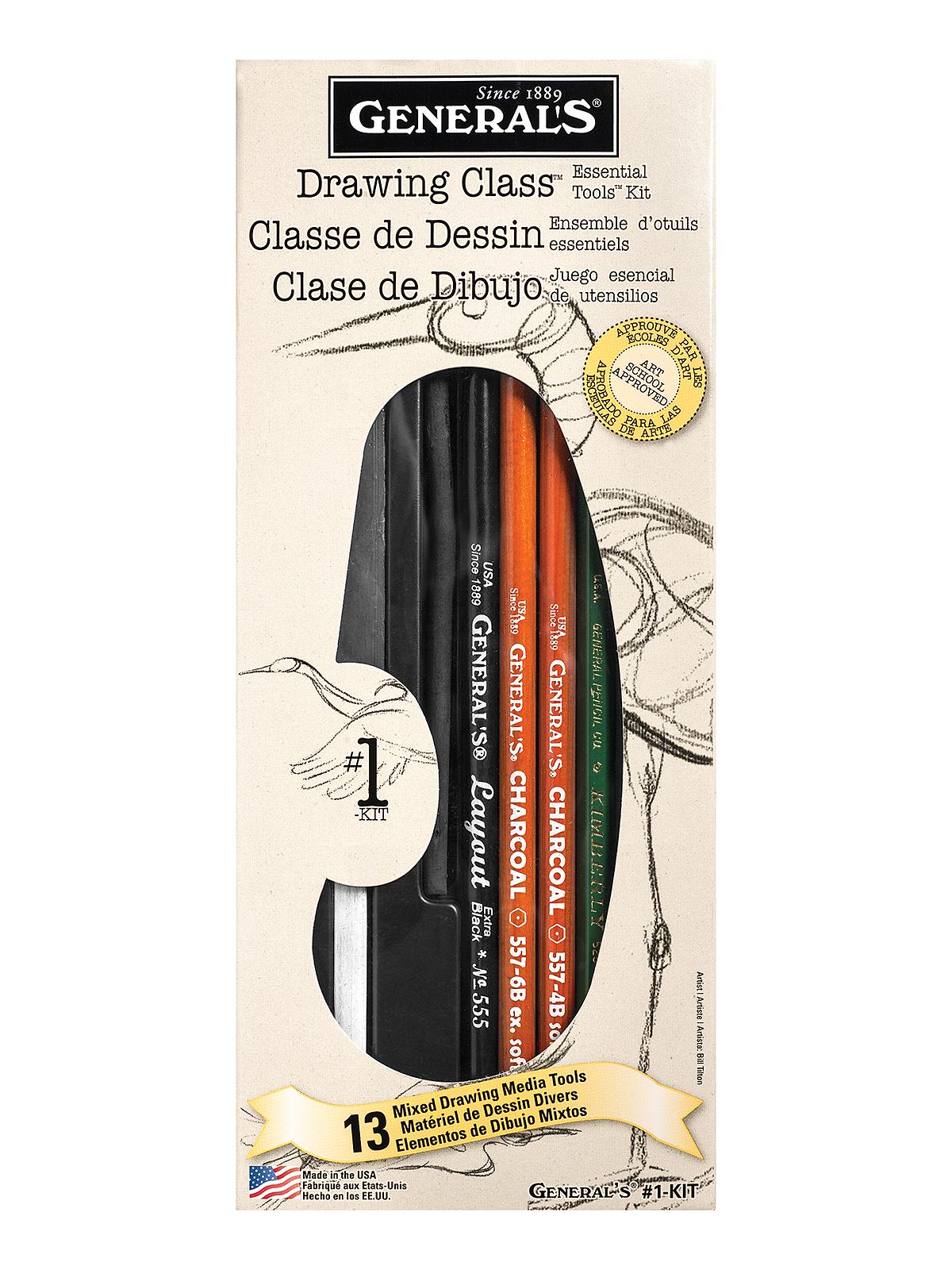 Drawing Class Essential Tools Kit ? Mixed Drawing Media Drawing Kit