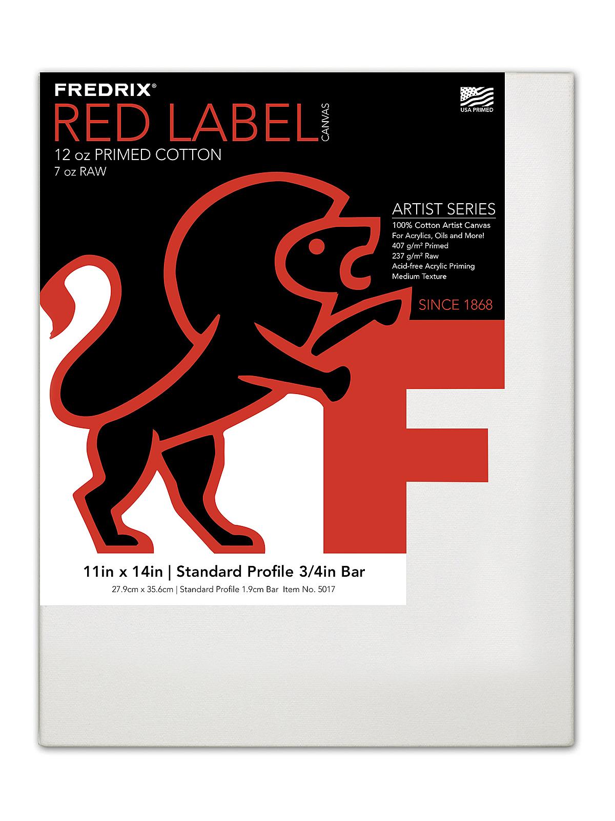 Red Label Standard Stretched Cotton Canvas 11 In. X 14 In. Each