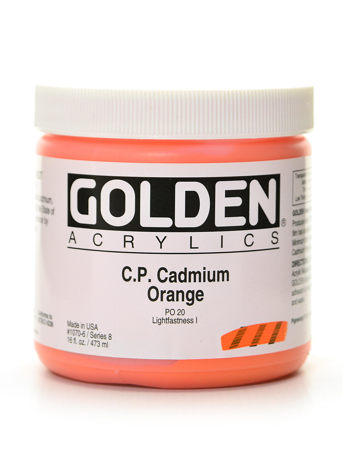 Heavy Body Acrylics Cadmium Orange (cp) 16 Oz.