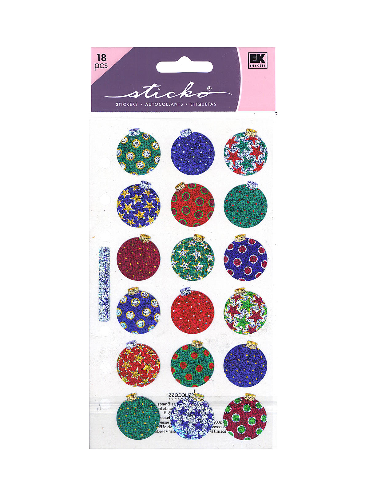 Classic Stickers Ornaments 18 Pieces
