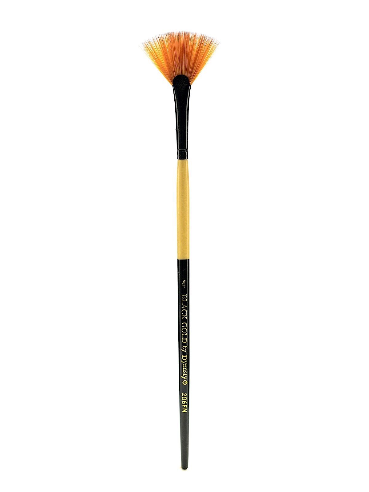 Black Gold Series Synthetic Brushes Short Handle 4 Fan