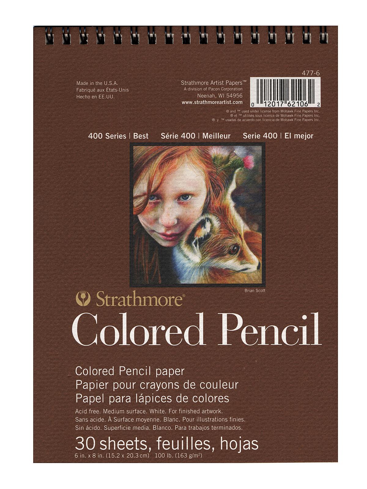 400 Series Colored Pencil Pad 6 In. X 8 In. 30 Sheets