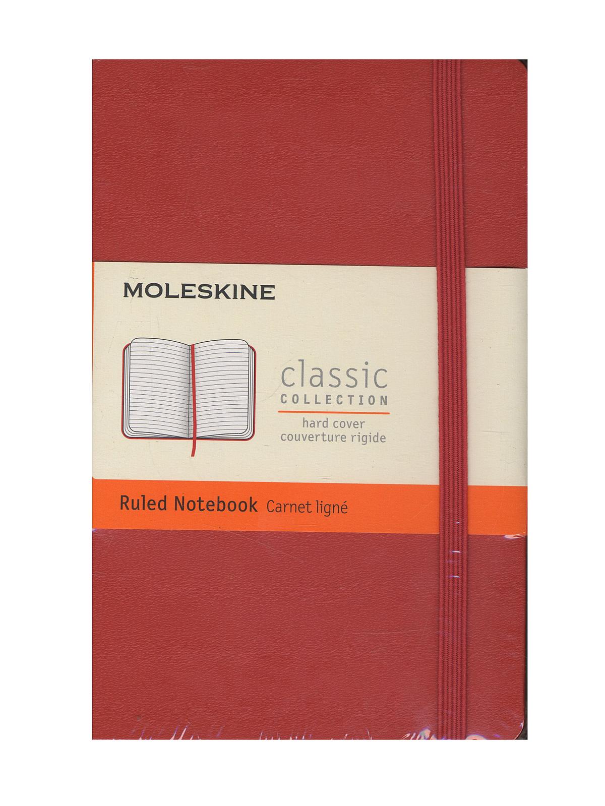 Classic Hard Cover Notebooks Coral Orange 3 1 2 In. X 5 1 2 In. 192 Pages, Lined