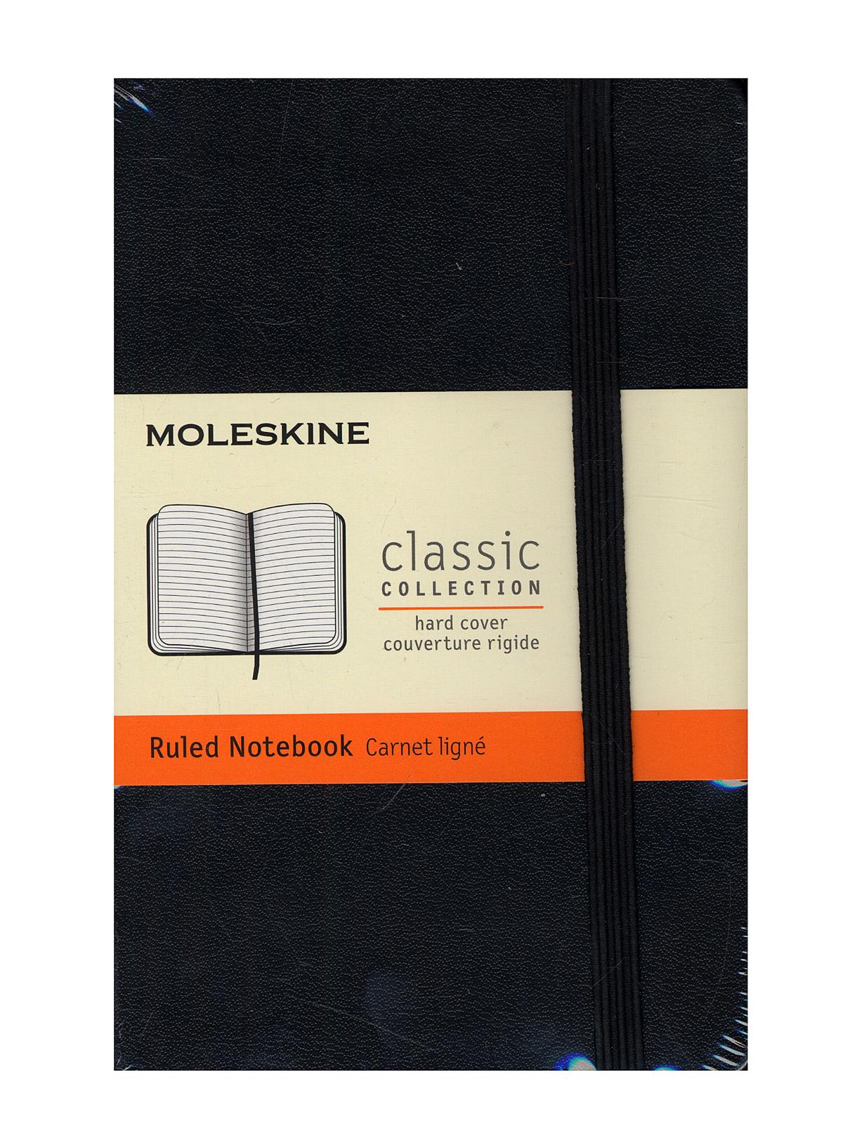 Classic Hard Cover Notebooks Black 3 1 2 In. X 5 1 2 In. 192 Pages, Lined