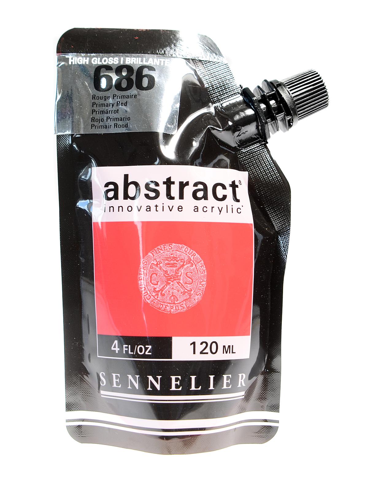 Abstract Acrylics Primary Red 120 Ml Brilliant