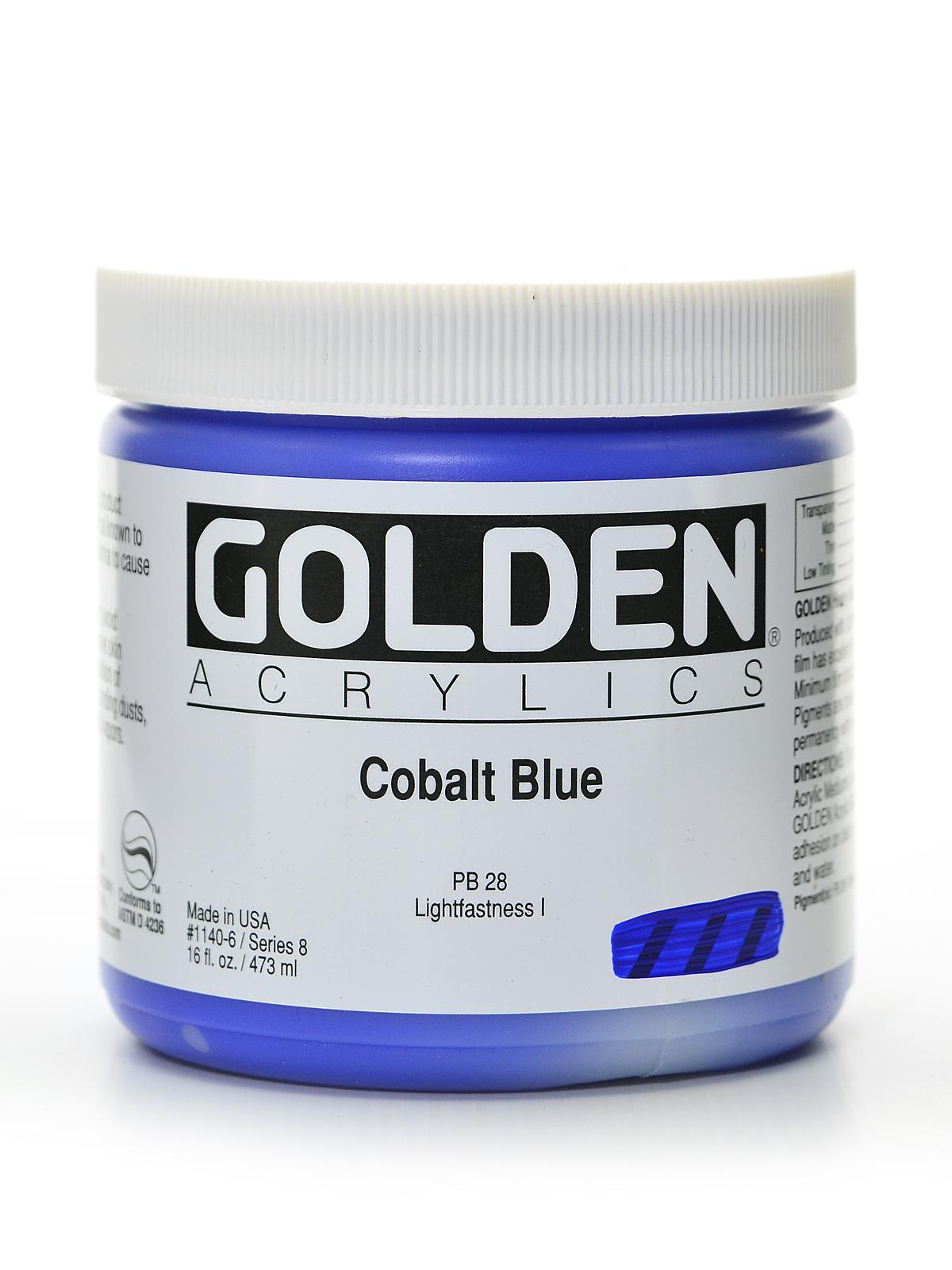 Heavy Body Acrylics Cobalt Blue 16 Oz.