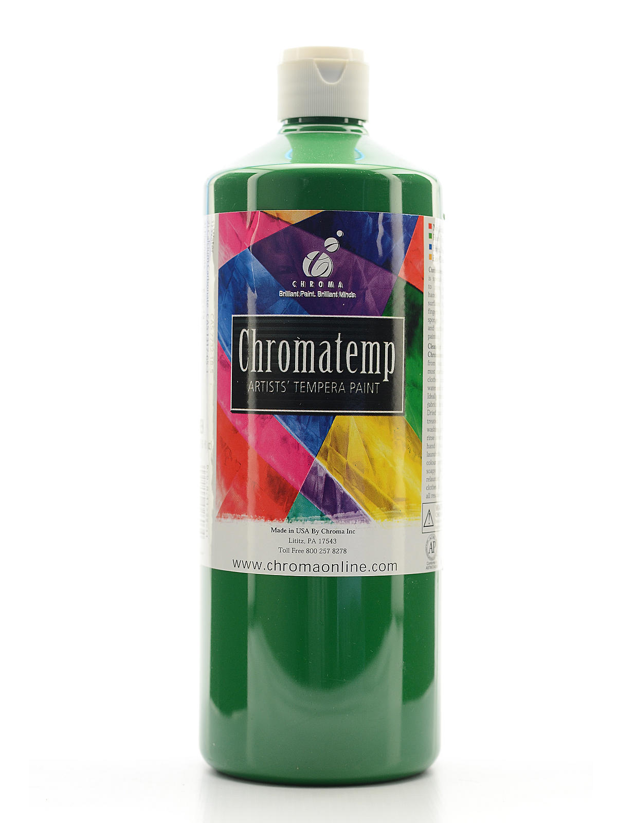 ChromaTemp Artists' Tempera Paint Green 32 Oz.