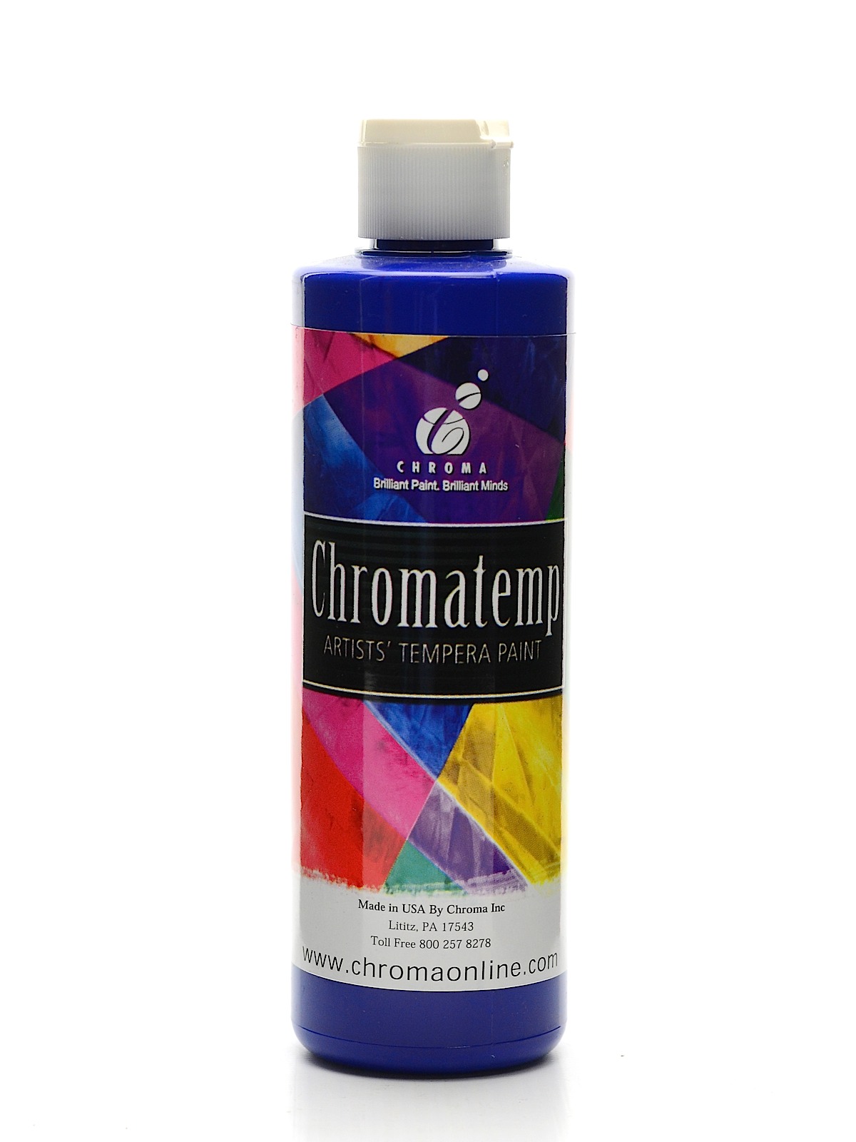 ChromaTemp Artists' Tempera Paint Blue 8 Oz.